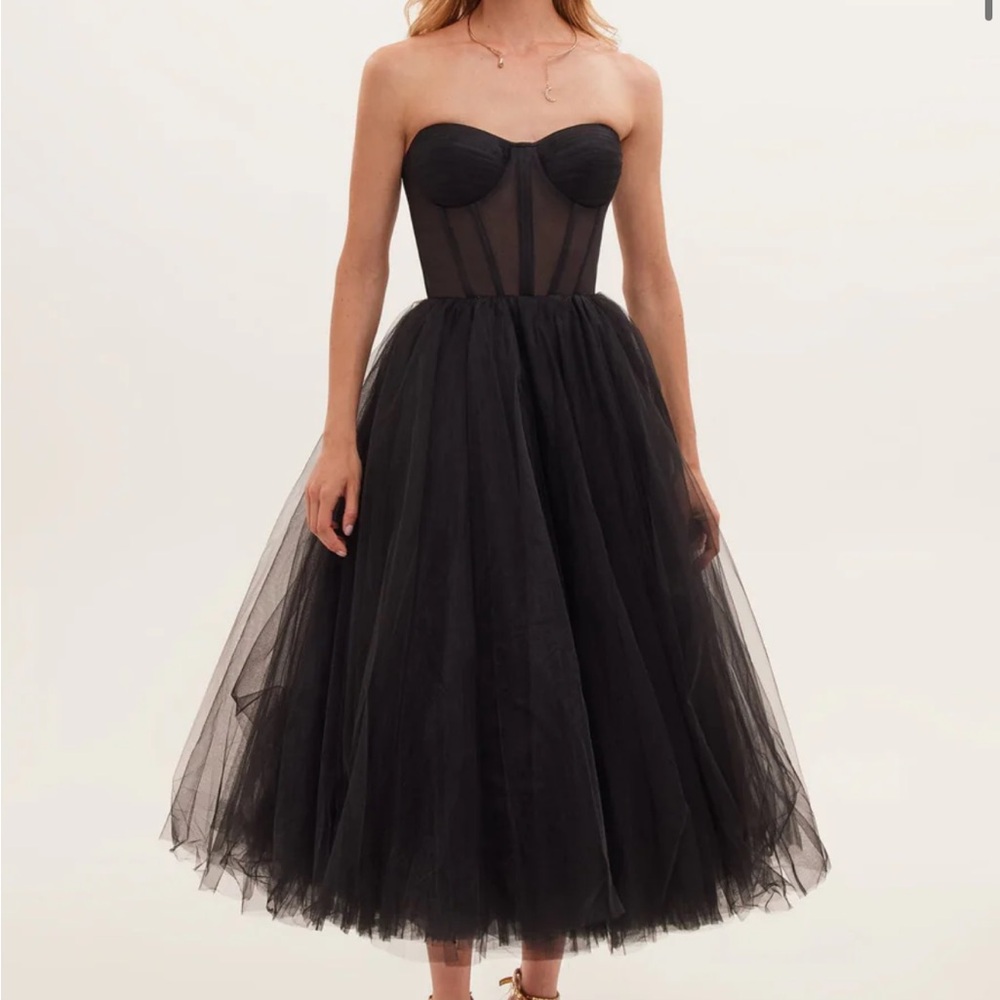 Milla Black Strapless Tulle Dress